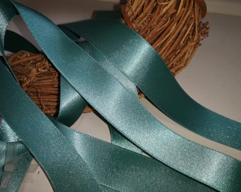 Berisfords premium Quality Shade 9788 Petrol Blue Double Faced Satin Ribbon. Choose Length & Width. ECO FRIENDLY. Made in UK