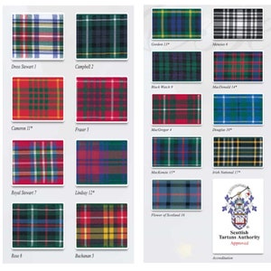 Berisfords premium Quality Scottish Approved Tartan Ribbon Choice of 17 Tartans in 6 Widths Priced per Metre