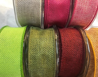 coloured hessian ribbon