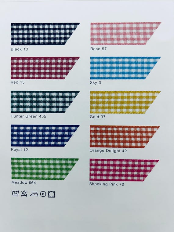 Berisfords Gingham Ribbon - various colours Berisfords Gingham Ribbon - various colours