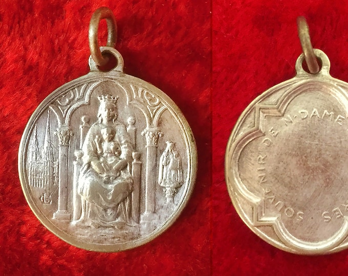 Rare Antique French Virgin Mary Religious Medal, Mary Our Lady of ...