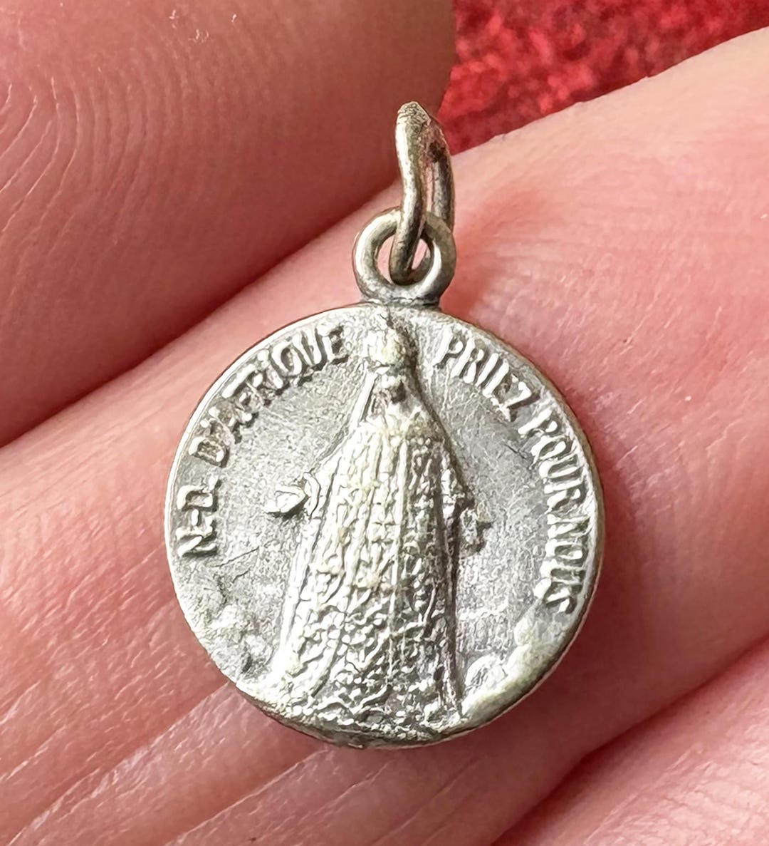 Rare Antique French Virgin Mary Pendant, Our Lady of Africa Catholic ...