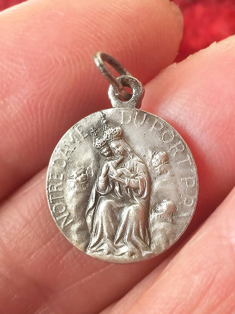 Antique French Virgin Mary Medal, Our Lady of Harbour Rare Catholic ...