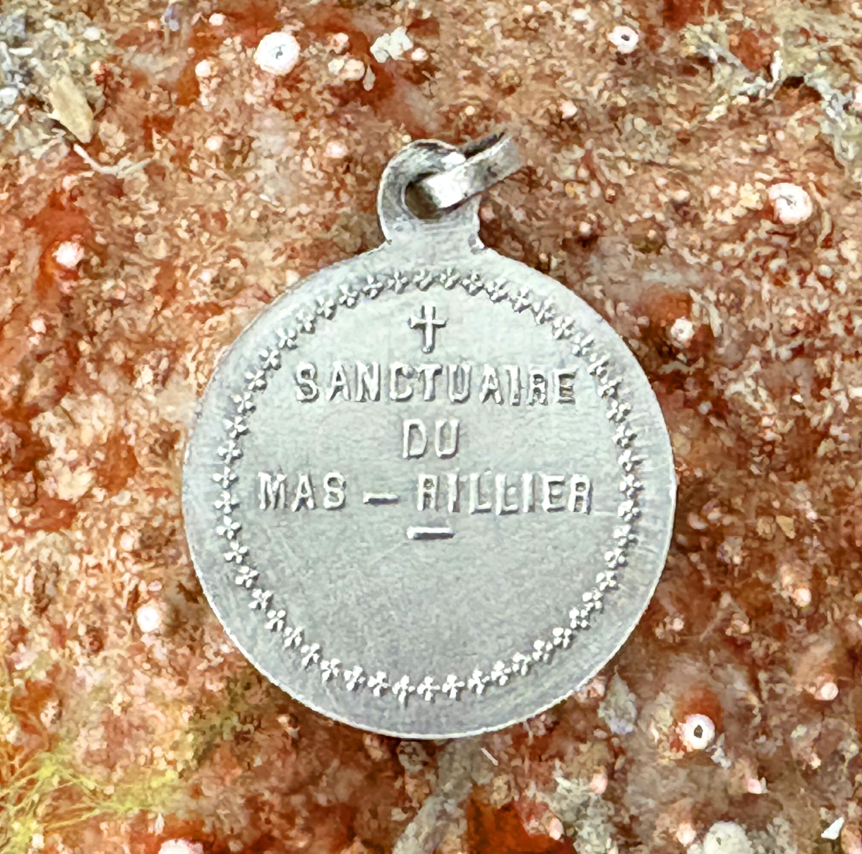 Vintage French Virgin Mary Medal PENIN Signed, Our Lady of Sacred Heart ...