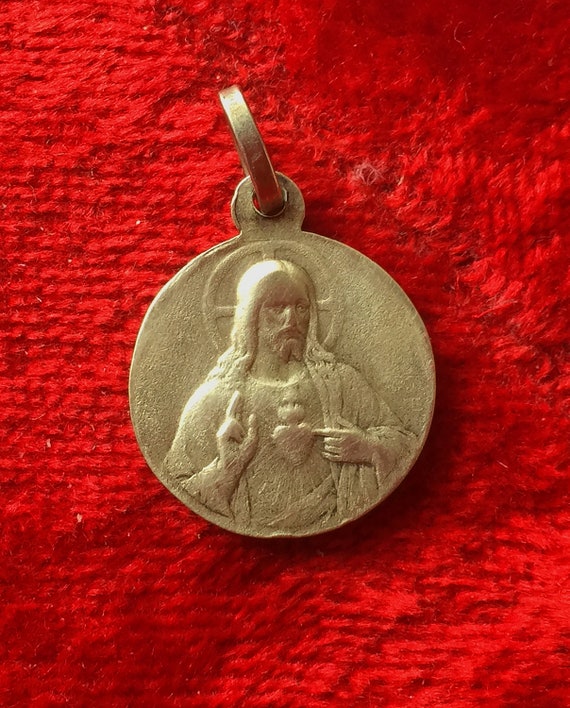 Rare Antique french Virgin Mary religious medal Our L… - Gem