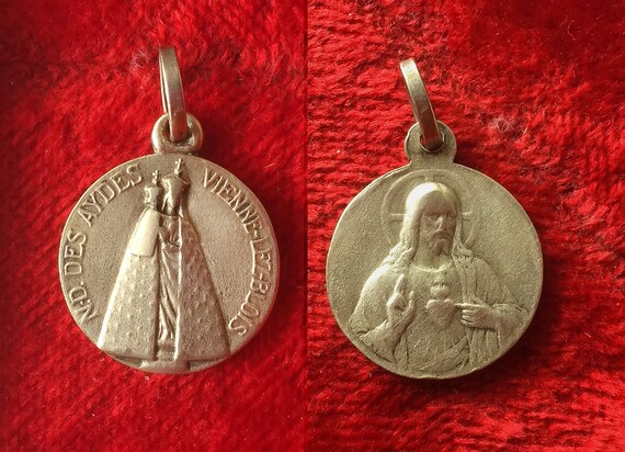Rare Antique french Virgin Mary religious medal Our L… - Gem