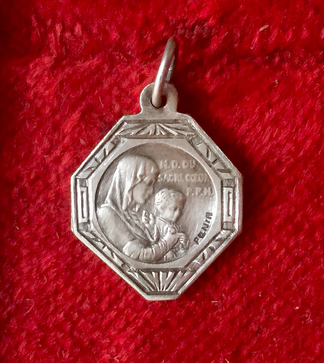 Vintage French Virgin Mary Religious Medal PENIN Signed, Catholic Mary ...