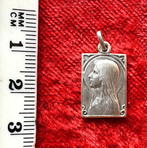 Antique French Virgin Mary Art Deco Medal Our Lady of… - Gem