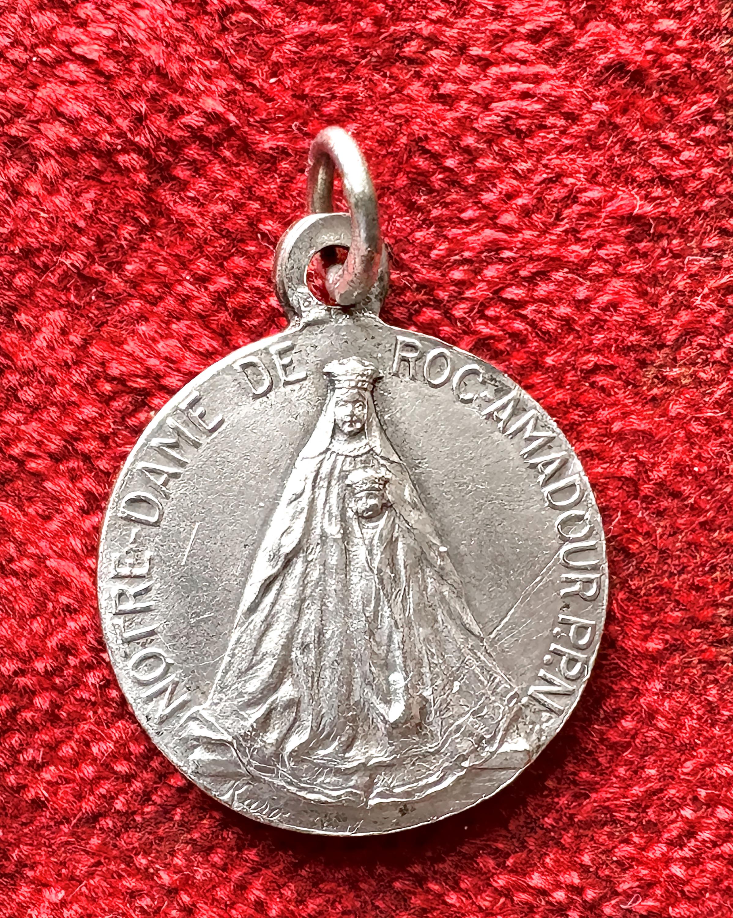 Antique French Virgin Mary Medal Our Lady Rocamadour, Marian Pilgrimage ...