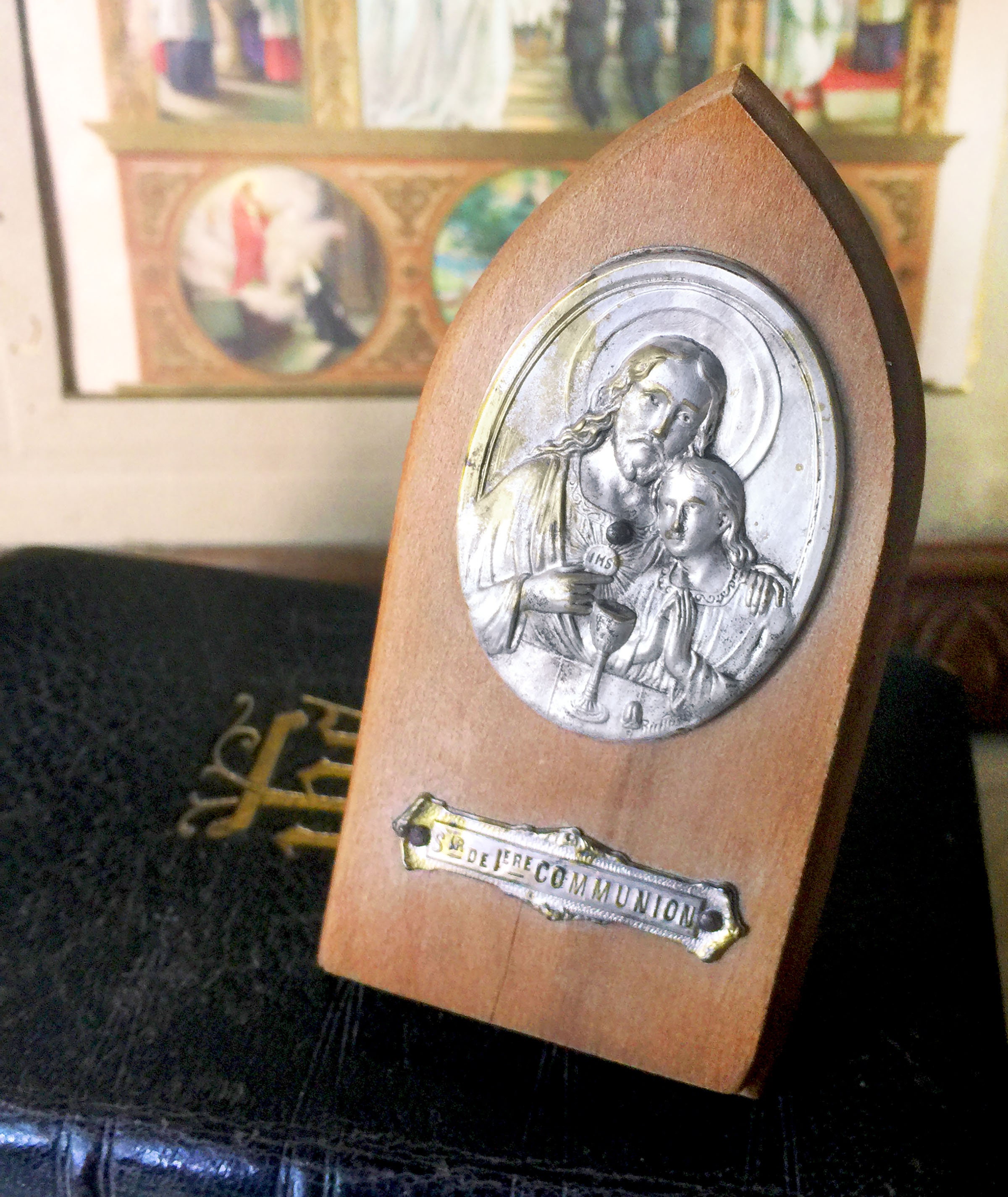 Reliquaire Jésus, Souvenir Communion, Oratoire de Voyage, Plaque Religieuse, Cadeau Religieux, Décor
