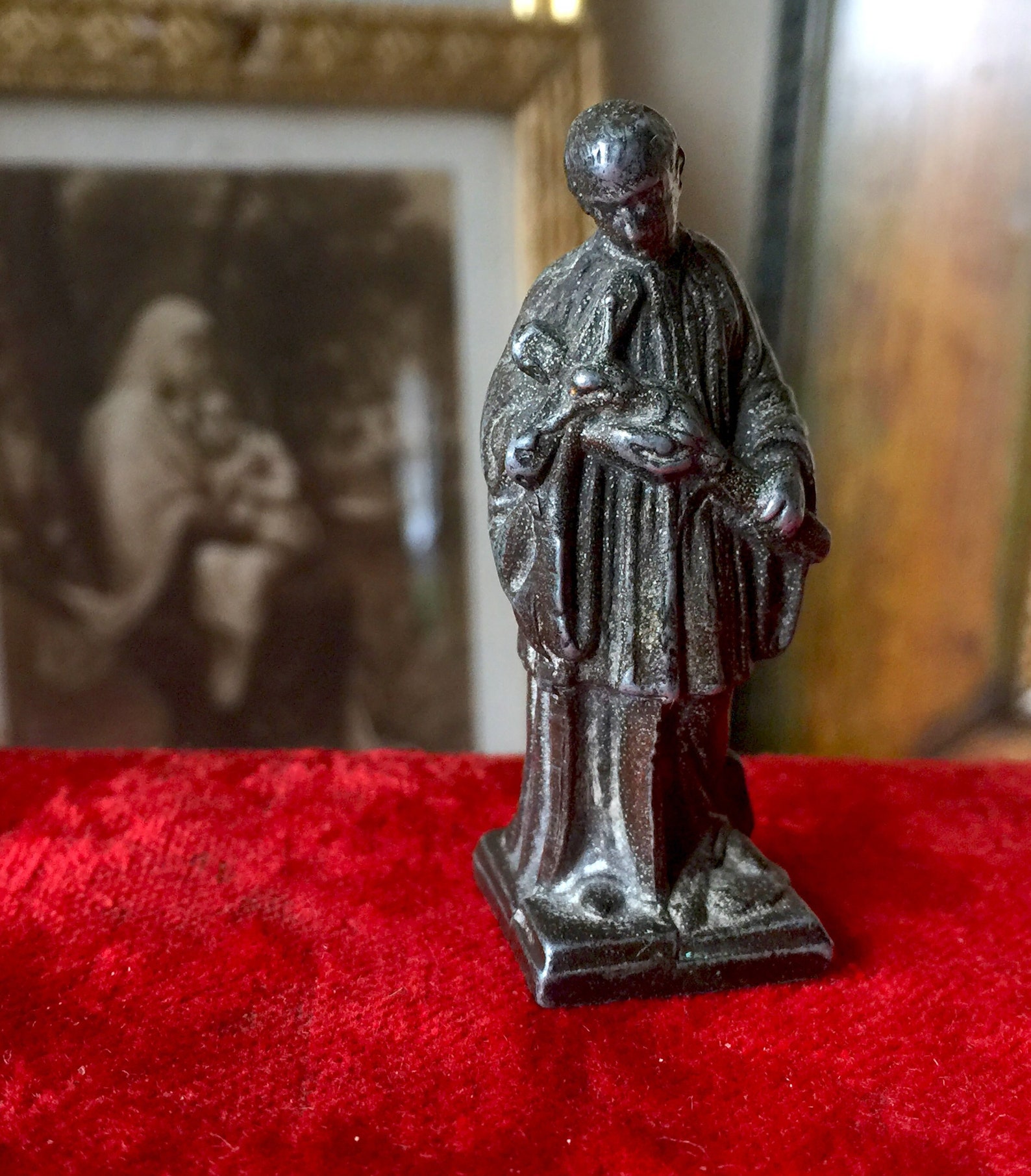 Rare Antique french catholic Saint statue miniature Saint Etsy
