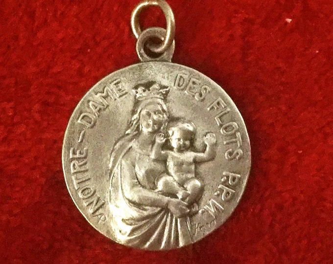 Rare Antique French Virgin Mary Religious Medal, Mary Our Lady of the ...