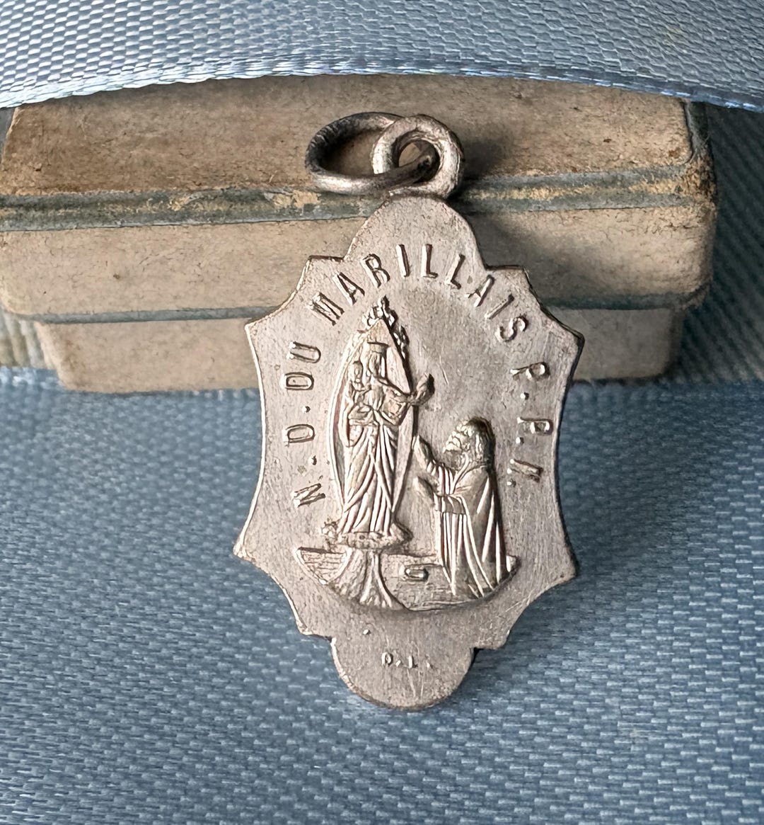 Antique French Virgin Mary Medal, Rare Catholic Our Lady of Marillais ...