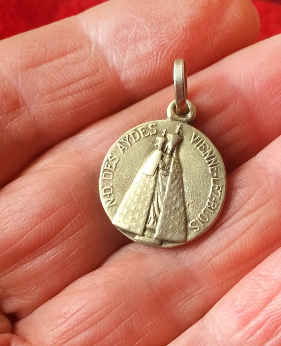 Rare Antique french Virgin Mary religious medal Our L… - Gem