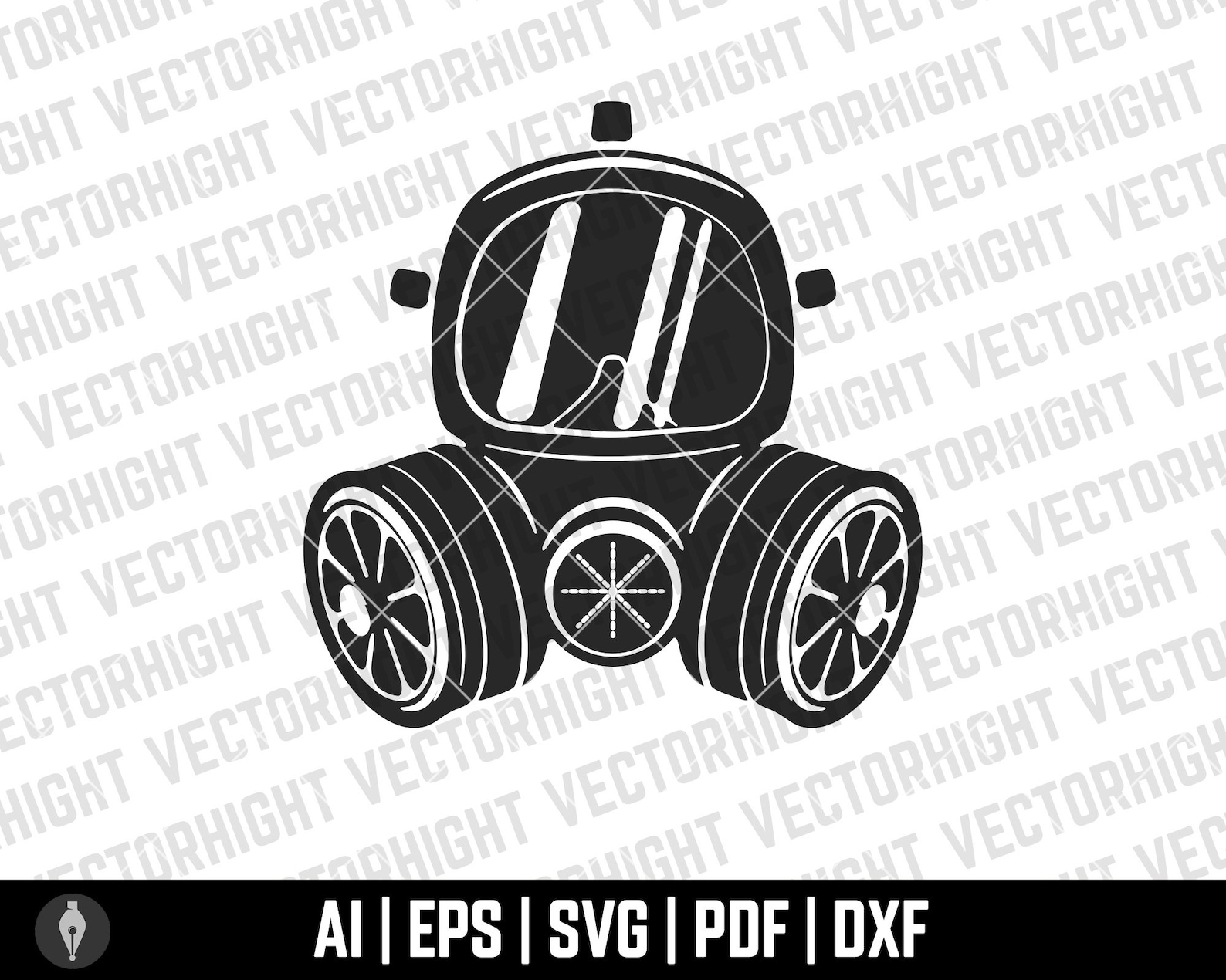 Gas Mask Clipart Gas Mask Bundle Svg Ai Eps Pdf Dxf. Gas - Etsy
