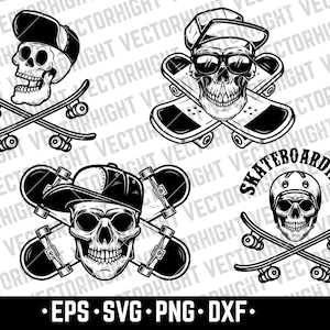 Skateboarder Skull Svg, Skateboarder Skull png, Skateboard svg, Skull Skateboarding, Skateboard Logo, Skate Svg