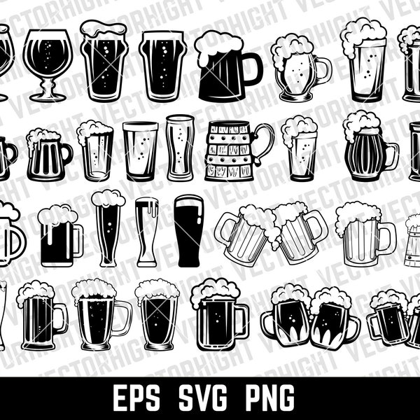 Craft beer clipart, Beer Mug SVG, Beer Mug Shape PNG, Eps, Pdf. Beer Glass, Beer Mug Cricut Files, Digital File Download