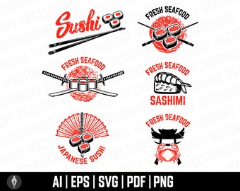 Sushi Clipart Bundle Svg, Japanese Food Sushi Design Shape Svg. Sushi Cricut Files Png
