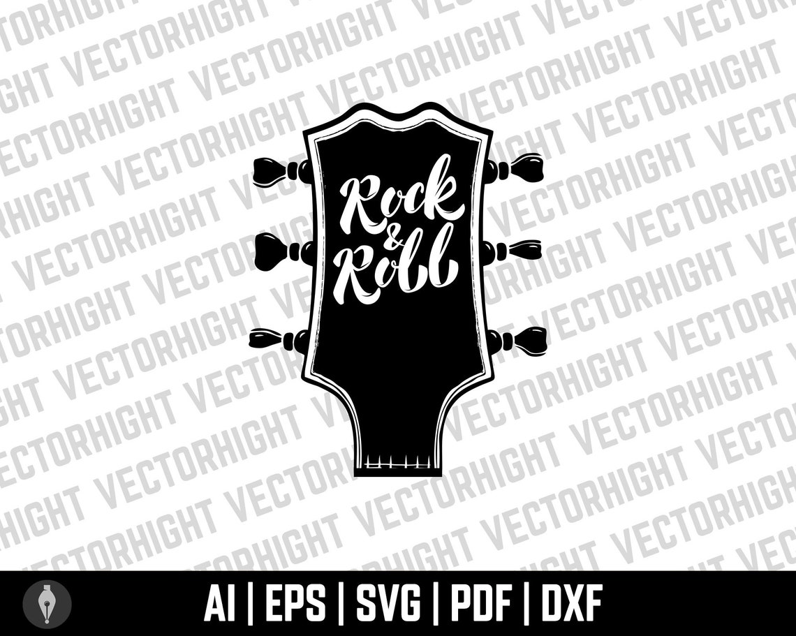 Guitar Clipart Bundle Guitar Head Eps Ai Svg Dxf Pdf Etsy