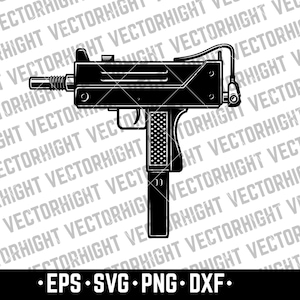 Uzi Gun Submachine PNG Gun SVG Uzi eps Instant Download Uzi Maschinenpistole