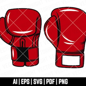 Imágenes Prediseñadas de guantes de boxeo, paquete de guantes de boxeo Svg, Ai, Eps, Pdf. Descarga de archivos digitales de guantes de boxeo