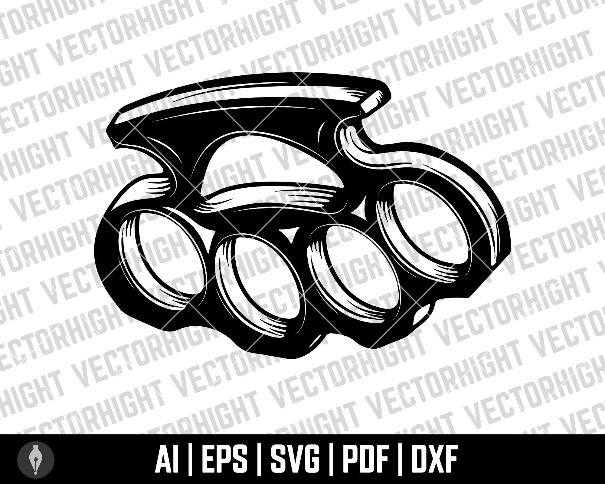 Illustration of Brass Knuckles Retro Brass Knuckles Svg Eps Etsy
