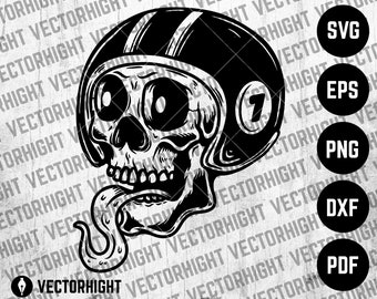 Skull Biker with helmet Svg, Biker Skull Svg, US Biker Club Svg, Motorbiker Svg .Mechanic Svg, USA flag svg, Digital Download File