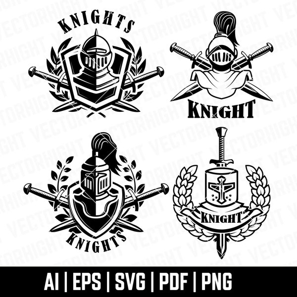 Knight Emblems Svg, Knighthood, Swordsman, Knight Shape Svg. Sword Fighting, Knight Clipart files