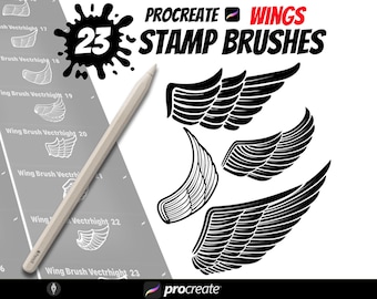 Wing Stamp Brushes for Procreate – 23 Unique Brushes for Digital Art & Design
