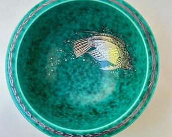 Argenta Pattern Gustavsberg Pottery Fish Bowl - Etsy