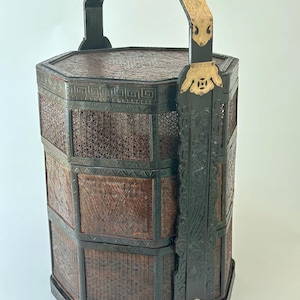 中国からのアンティーク木製バスケット Chinese wedding basket - Etsy 日本