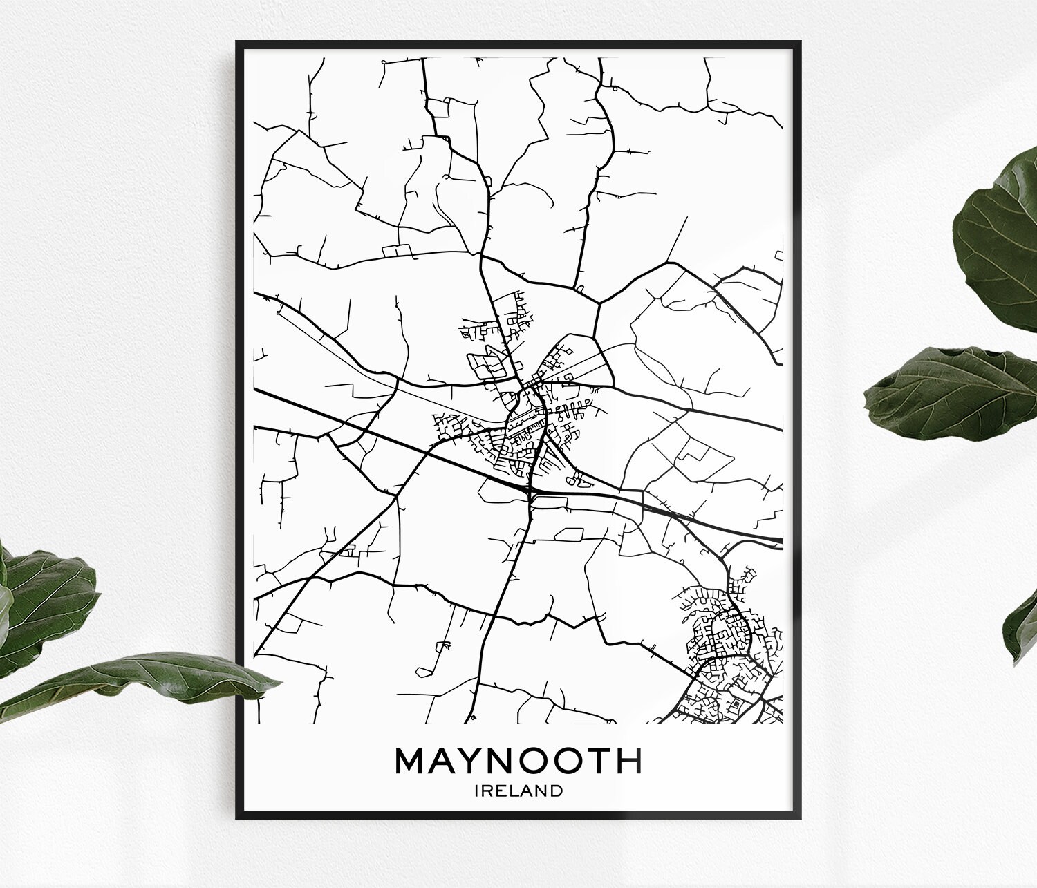 Maynooth Map Print Map Print Maynooth City Print Maynooth Etsy