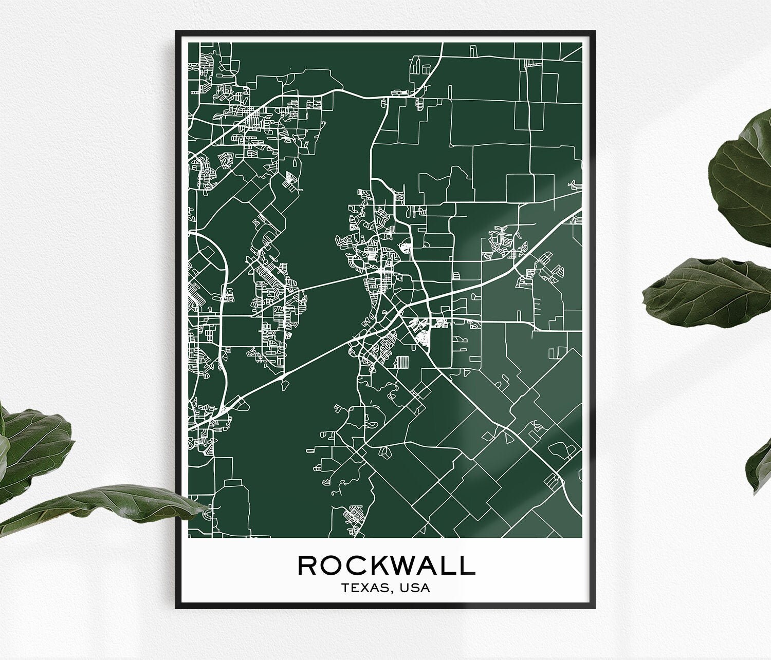 Rockwall Map Print Map Print Rockwall City Print Rockwall | Etsy