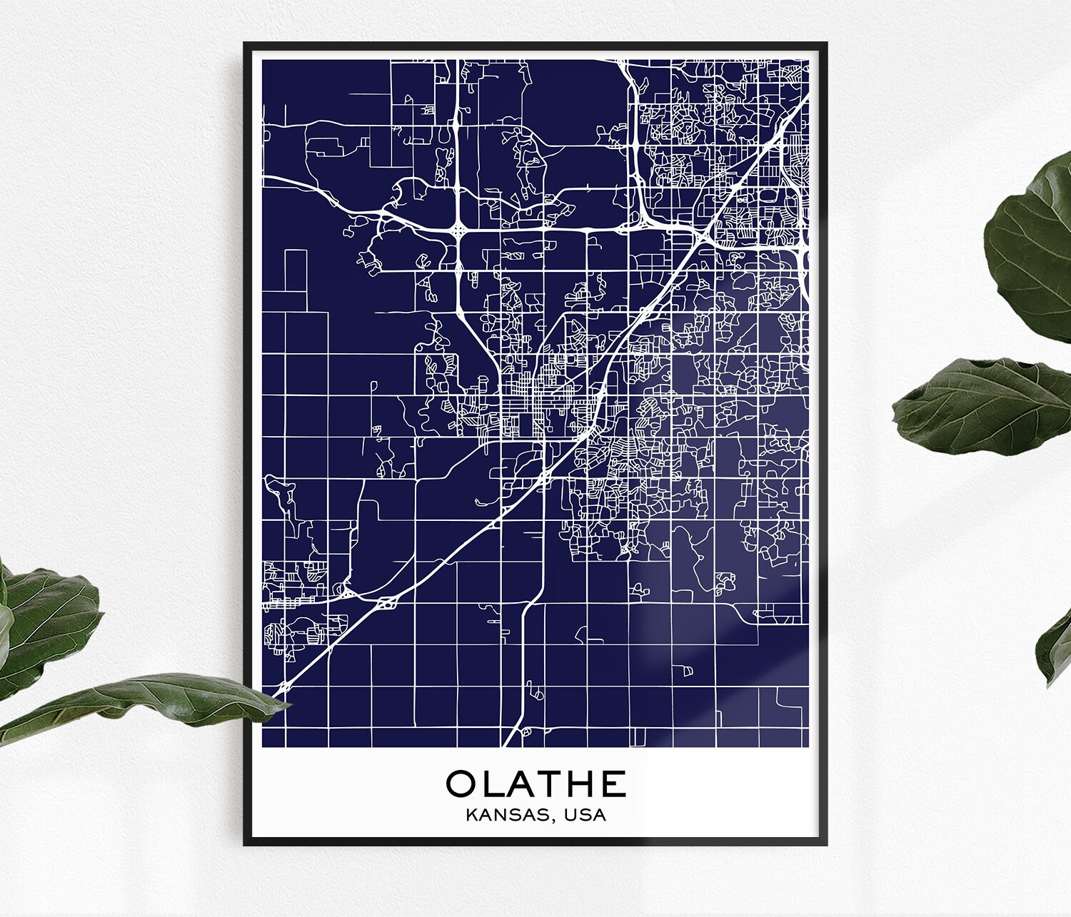 Olathe Map Print Map Print Olathe City Print Olathe Olathe | Etsy