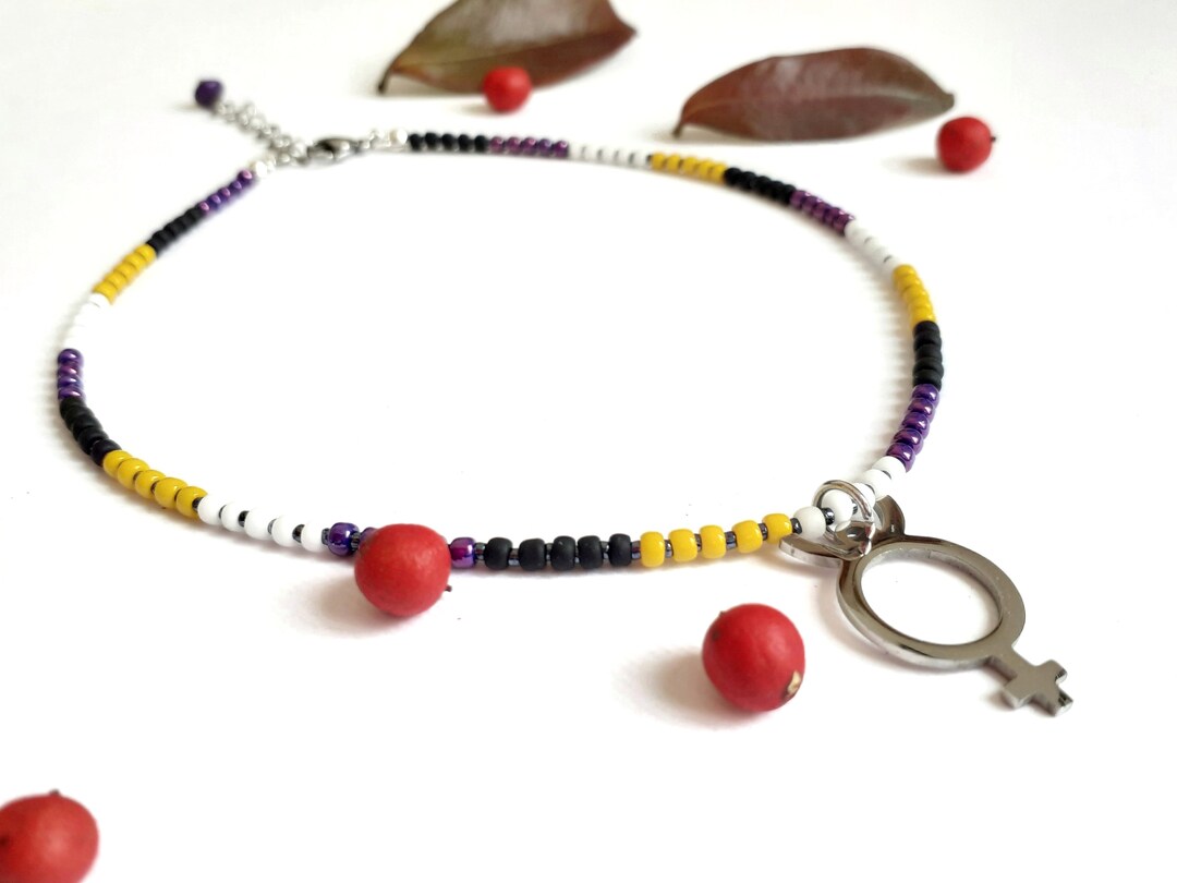 Non Binary Symbol Necklace Nonbinary Pride, Queer Gifts, Enby Pride ...