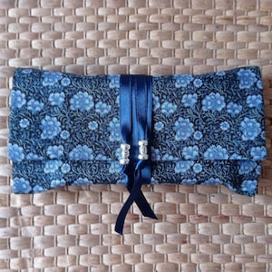 Tarot wrap/pouch/oracle/rune/angel card/lenormand wrap & reading cloth solid STERLING SILVER beads