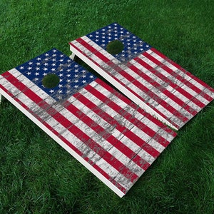 American Flag Cornhole, American Vinyl Cover, Cornhole Board Decal Wraps, Cornhole Mural, 2 Vinyl Decals for Your Boards ND201