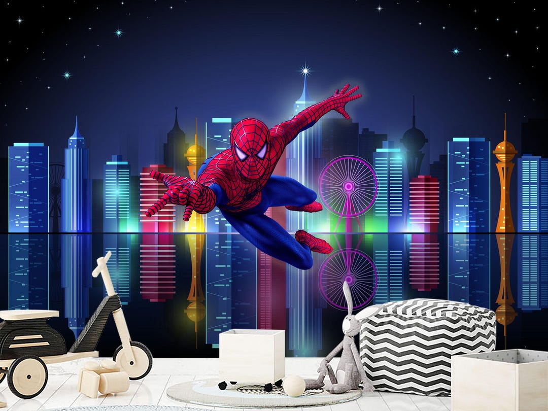 Spiderman Wallpaper For Boys Room Removable Superhero Wall Mural City spiderman-wallpaper-for-boys-room-removable-superhero-wall-mural-city