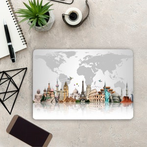 Weltkarte Laptop Hülle Reise Notebook Vinyl Aufkleber Dell Hp Lenovo Asus Chromebook Acer Universal Skin Cover Map Sticker Laptop Laptop MKN65