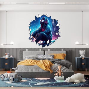 New Spiderman Wall Decal for Boys Room Removable . Superhero Vinyl Sticker Murals. Decor Game Room. Custom Spiderman Nursery Playroom ND525