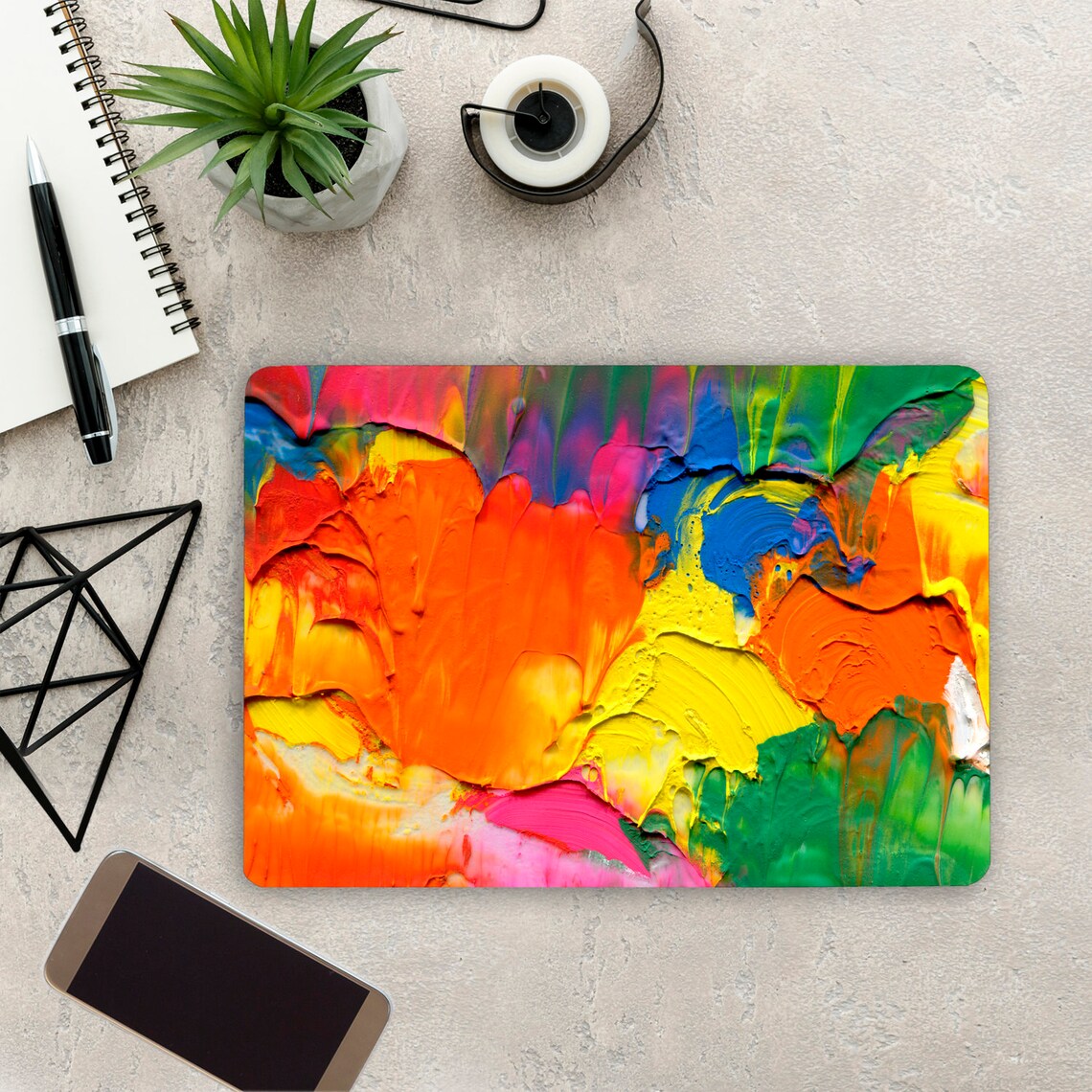 Colourful Paint Laptop Skin Decal Painting Notebook Vinyl Etsy