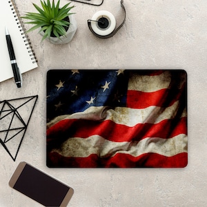 USA Flag Laptop Skin Notebook American Print Vinyl Decal Dell Hp Lenovo Asus Chromebook Acer Universal Skin Cover Sticker USA Laptop MKN298