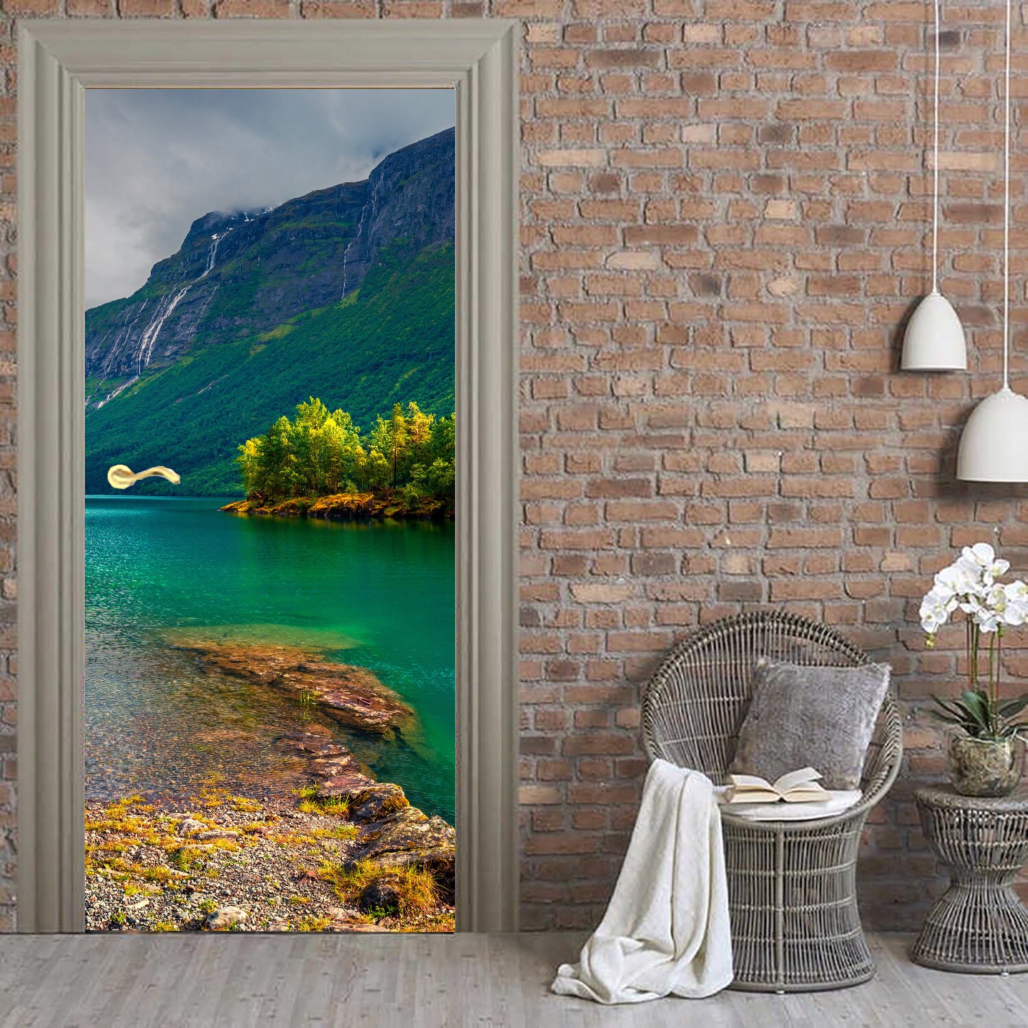 3D Nature Landscape Door Mural Removable Door Decal Peel and - Etsy Canada