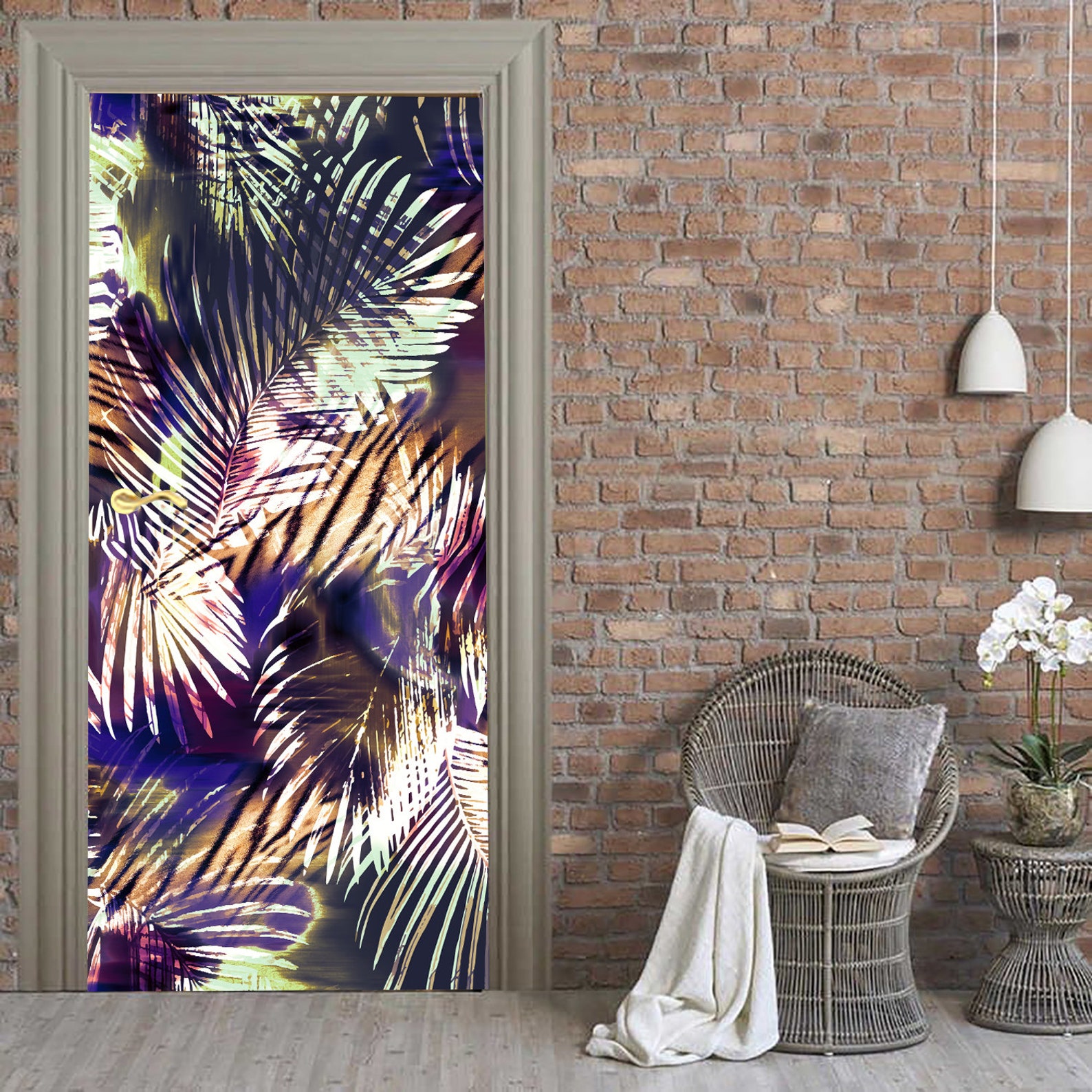 3D Leaves Door Mural Removable Door Decal Peel and Stick | Etsy