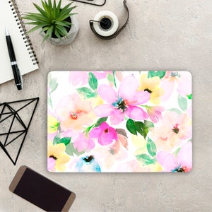 Flowers Laptop Decal Skin Floral Notebook Vinyl Decal Hp Lenovo Asus Chromebook Samsung Laptop Sticker Skins Cover Any Girl Laptop MKN29