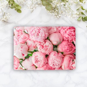 Adhesivo de vinilo universal para portátil con diseño de flores de peonías, para Dell, HP, Lenovo, Asus, Chromebook, Acer, MKN10