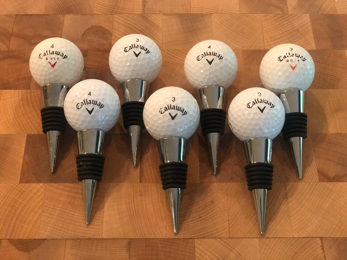 Golf Ball Wine Stopper. Grad Golf Gift. Real Golf Ball Bottle Etsy
