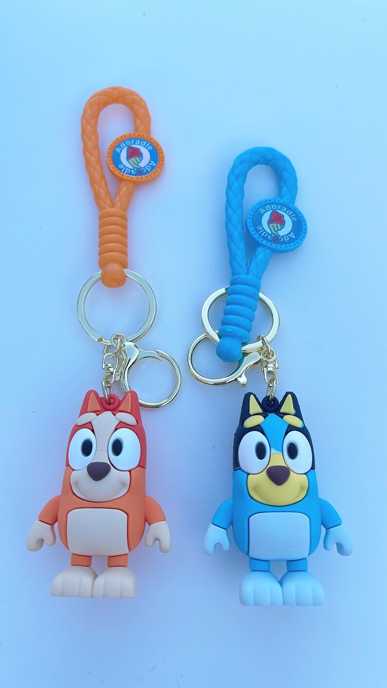 Adorable Bluey and Bingo 3D PVC Keychain - Perfect for Fans of the ...