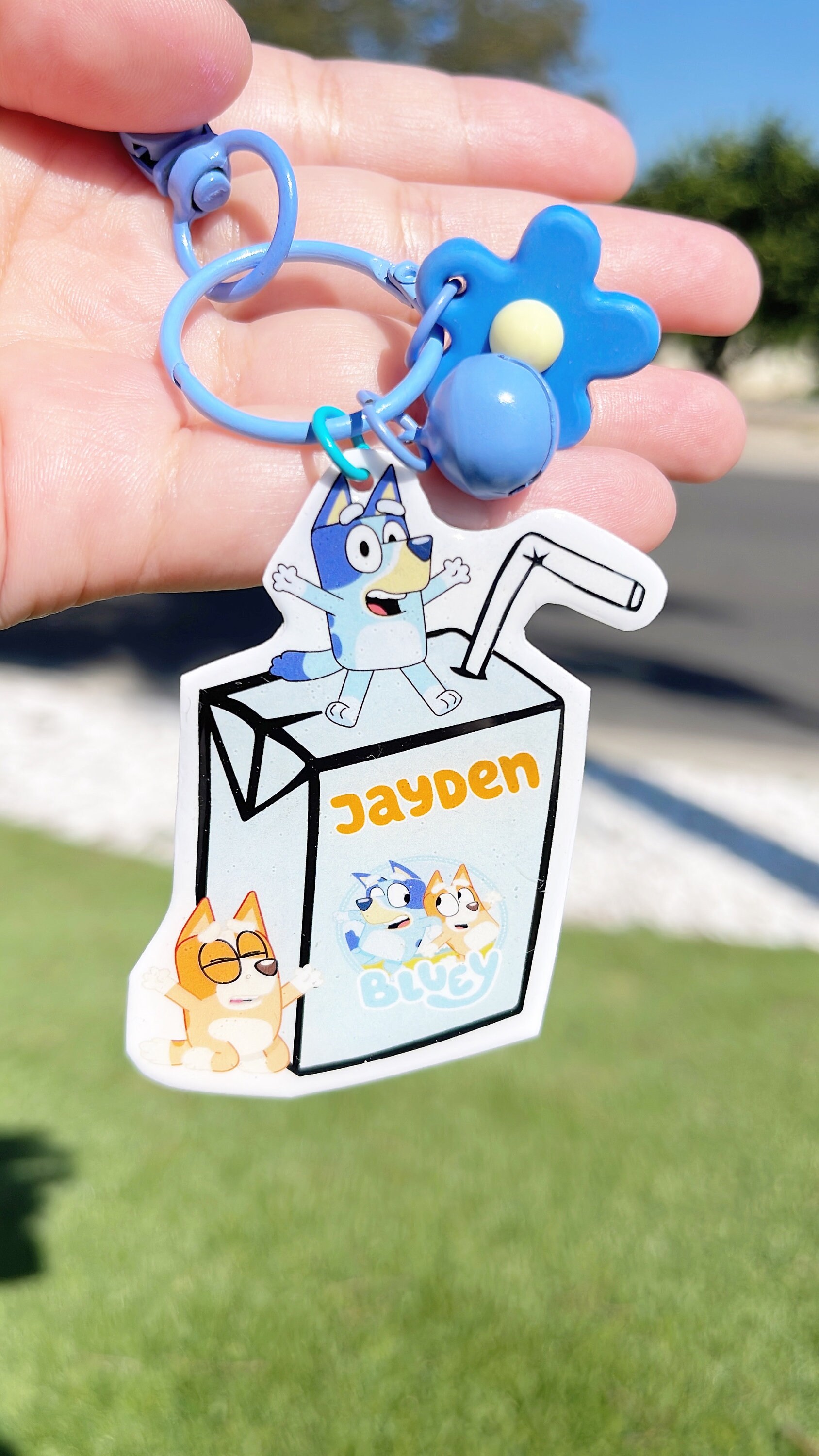 Bluey and Bingo Personalized Keychain - Etsy