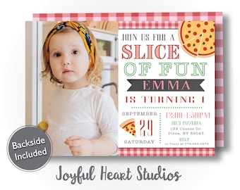 Pizza Party Editable Thank You Card First Birthday Girl Pizza Birthday Party Join Us for a Slice of Fun Italian Party Instant Download